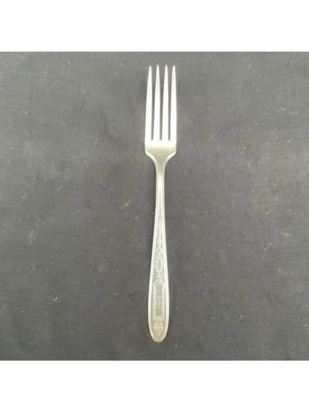 Lot of 12 Community Plate Silverplate Salad Forks Monogram H Vintage Flatware